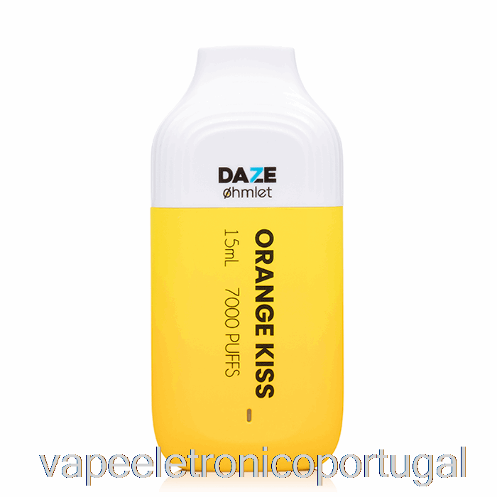 Vape Eletrônico 7 Daze Ohmlet 7000 0% Zero Nicotina Descartável Beijo Laranja